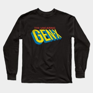 The Uncaring Gen-X - Vintage Distressed Superhero - Comic Book Graphic Logo Long Sleeve T-Shirt